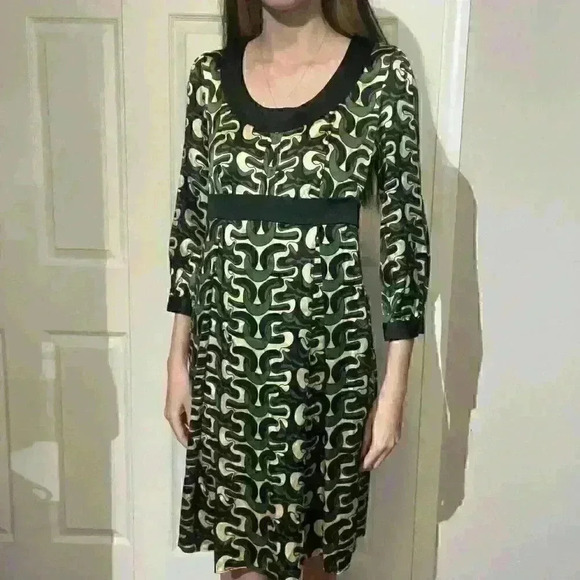 Vintage Diane Von Furstenberg Steffi Chain Link Silk Evening Empire Dress Size 2 - Picture 7 of 16